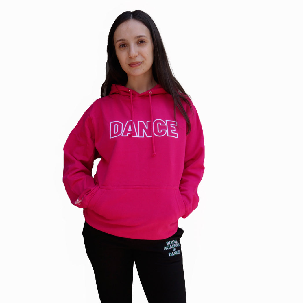 'Dance' Embroidered Hoodie Hot Pink – Royal Academy Of Dance ...