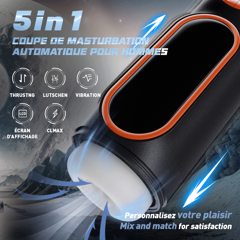 Nouvelle mise à jour 10-fréquence télescope vibrant sucer masturbation tasses - Image 5