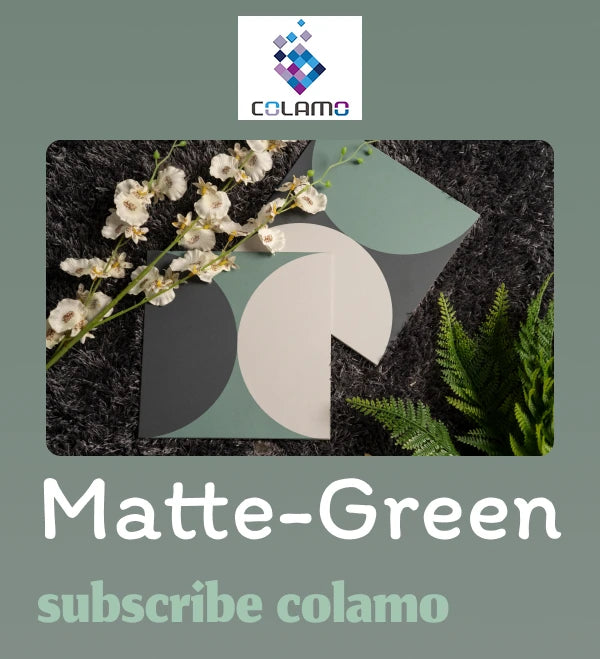 Carrelage graphique autocollant vert Colamo