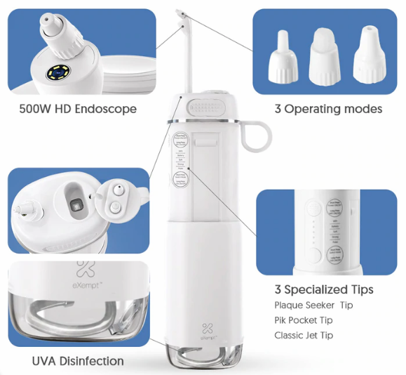 how to use exempt cares water flosser