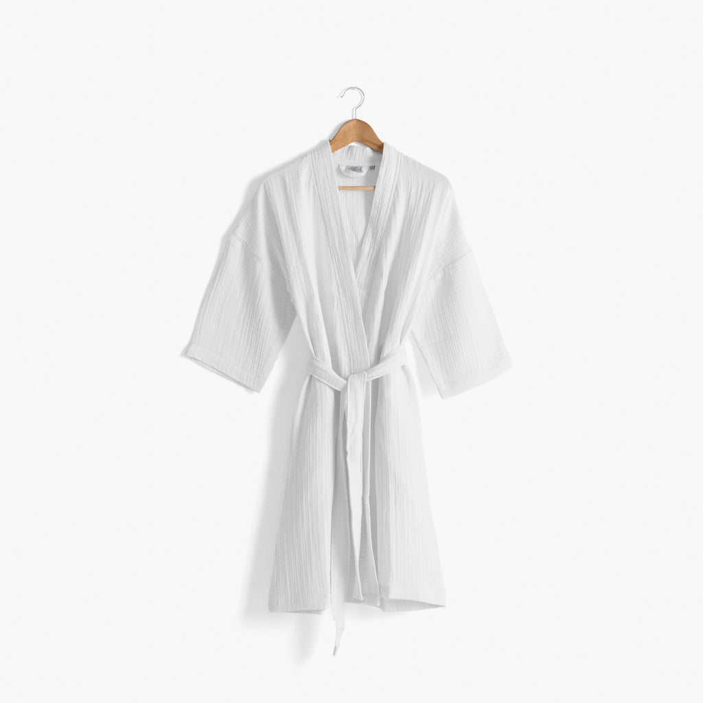 Organic Women's Bathrobe with pockets  Made in Canada Cotton Robe – econica