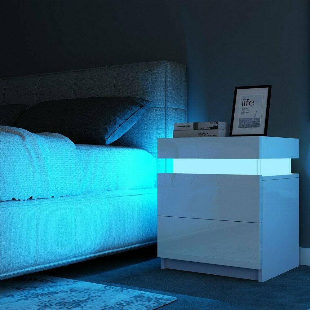 bedside table with led light