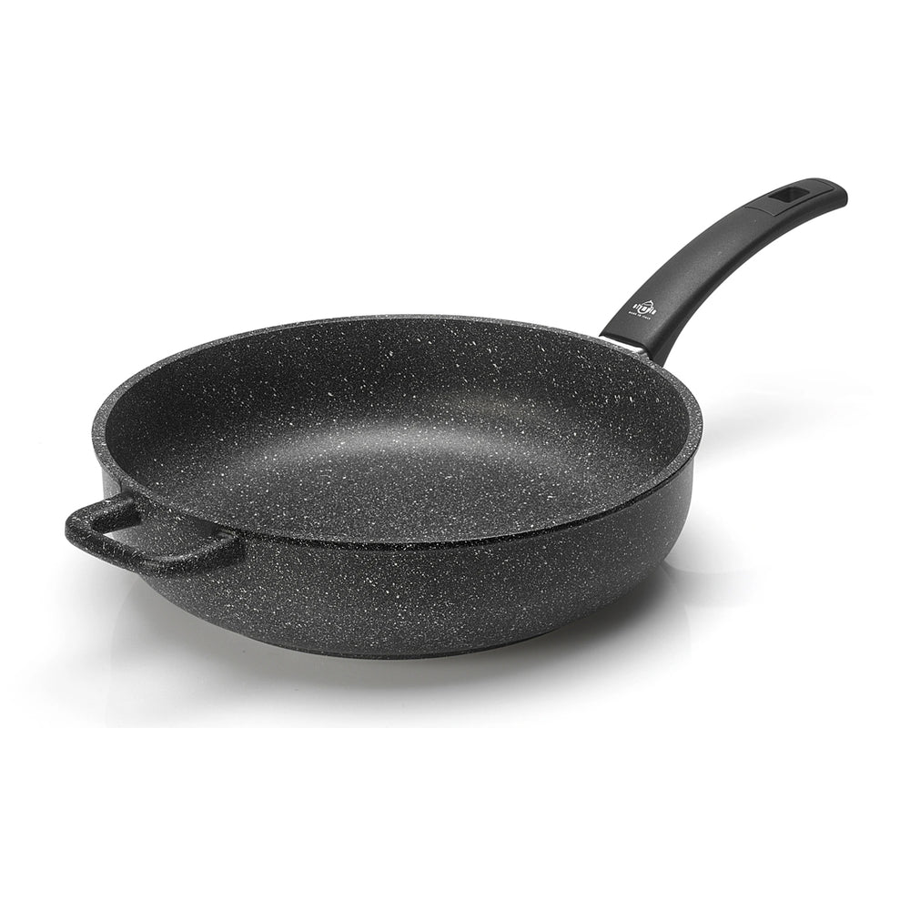 Olympia Hard Cook Die-Cast Aluminium Nonstick Deep Pan with Lid, 11-Inches