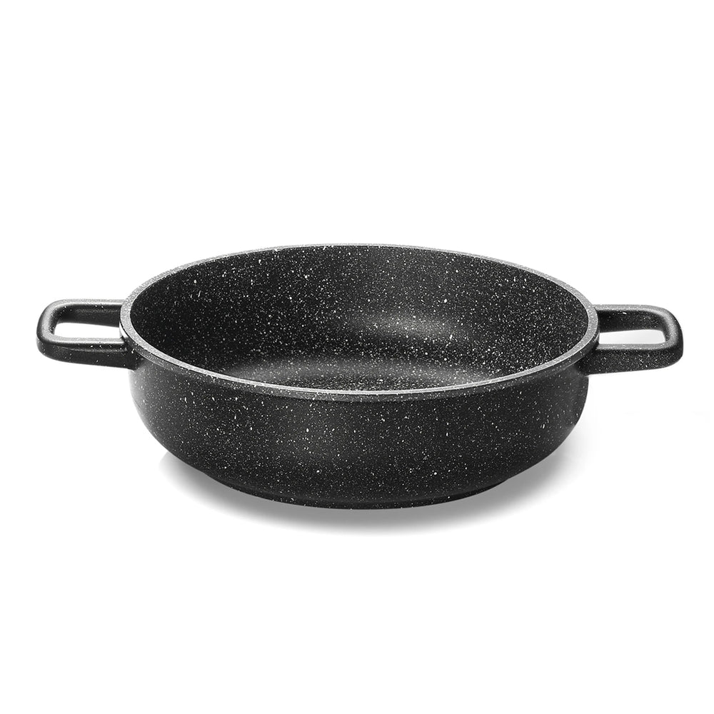 COOKLOVER Nonstick Woks And Stir Fry Pans Die-cast Aluminum Scratch  Resistant 100% PFOA Free Induction Wok pan with Lid 12.6 Inch - Black