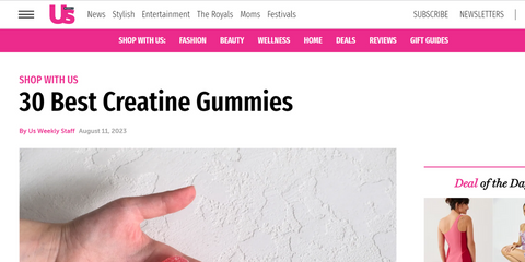 Image of Yahoo! article featuring Alafia Naturals The Creatine Gummy