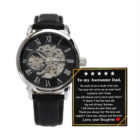 Gift for dad that has everything - skeleton watch.