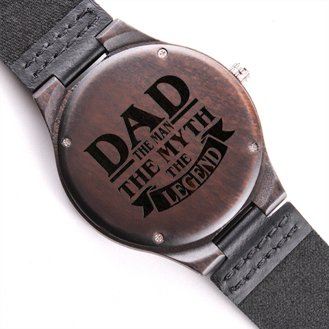 engraved watch for dad. Dad, the man, the myth, the legend.