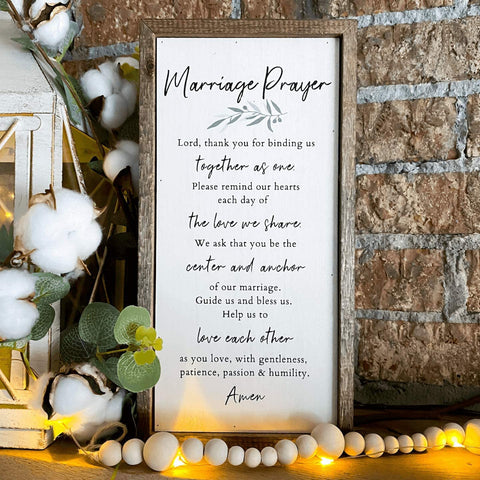 Marriage prayer board.