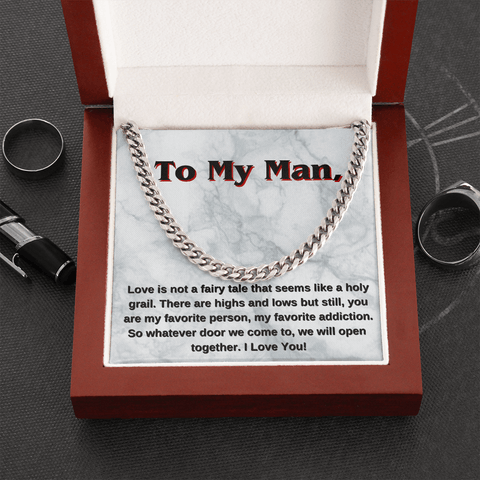 promise chain for boyfriend, cuban link chain