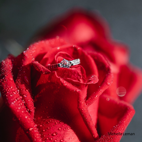ring on top of flower