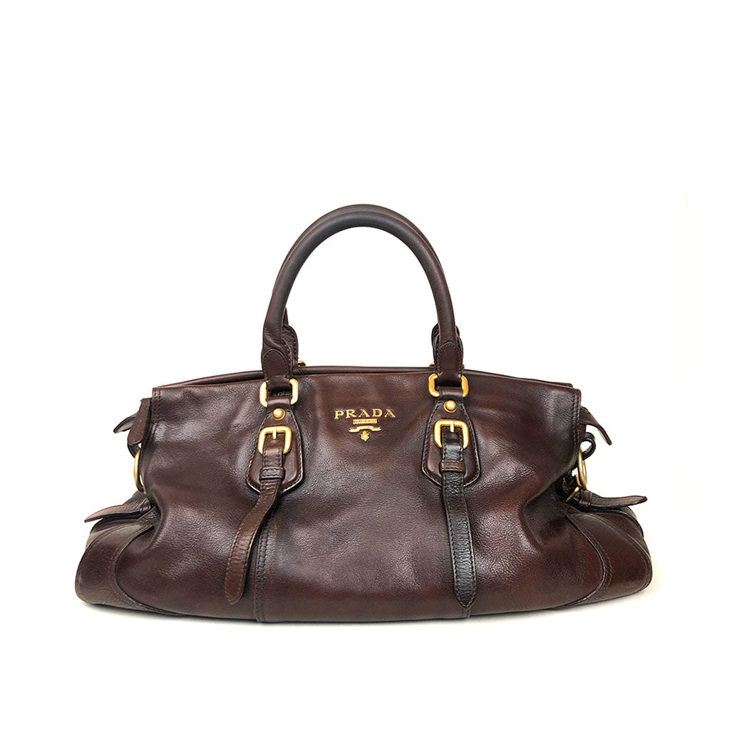 prada handbag brown