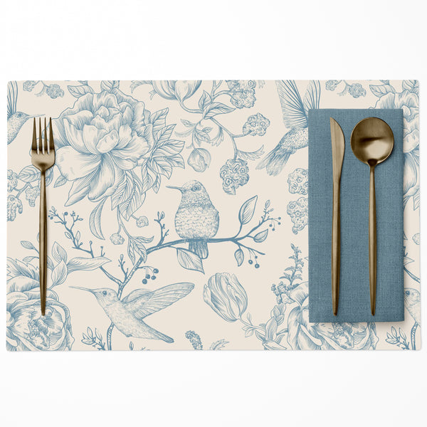 Flowers and Birds PVC Placemats