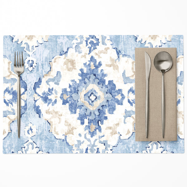 Blue Paisley PVC Placemats