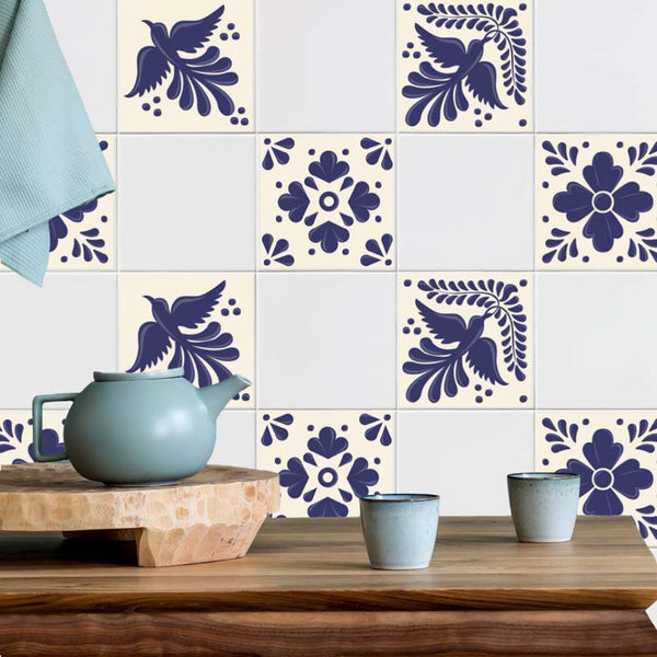 Navy Mexican Pattern