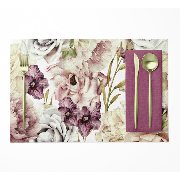 Soft Flowers PVC Placemats