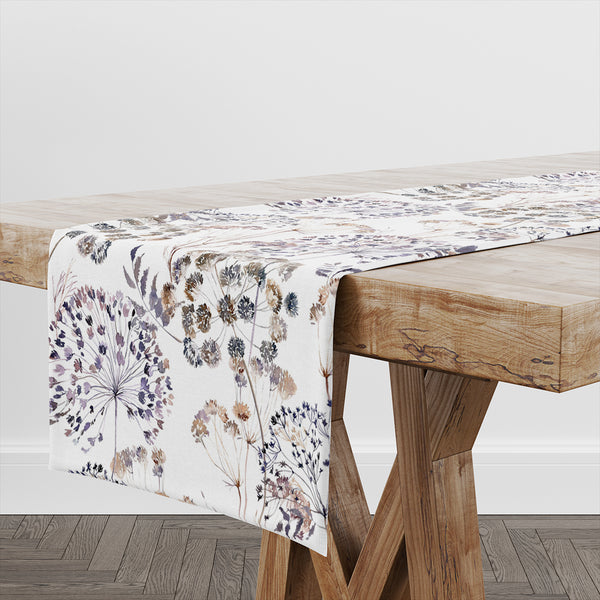 Dried Flowers PVC Table Runner