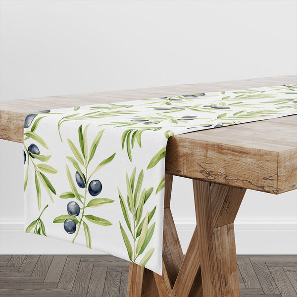 Olive Branch PVC Table Runner