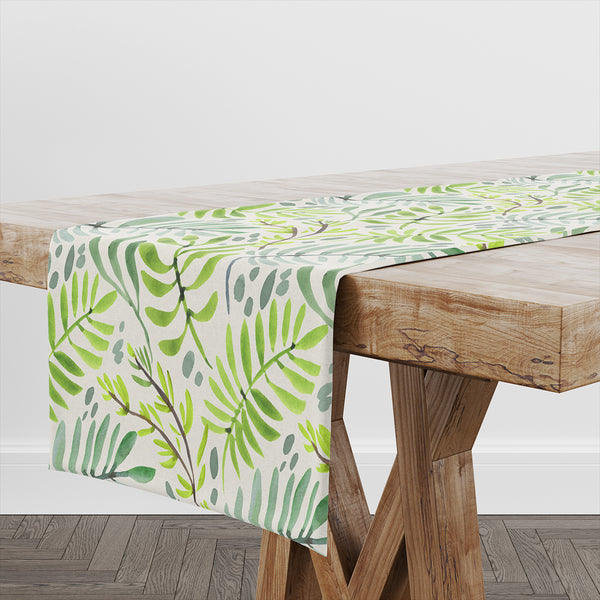 Bright Leaves PVC Table Runner