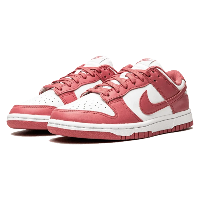 nike low dunk pink and white