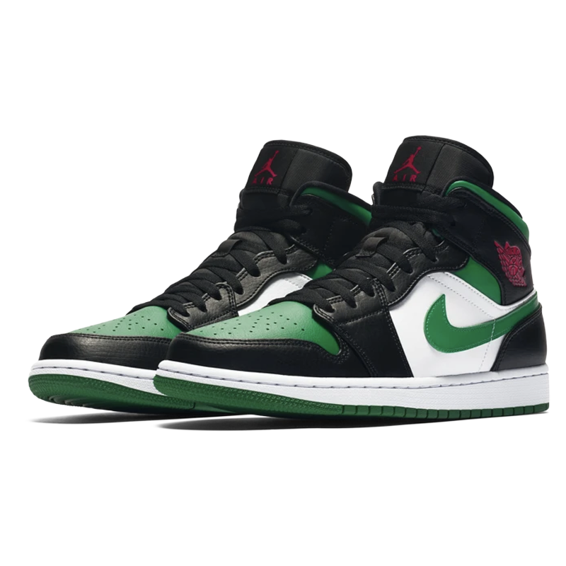 air jordan 1 mid pine green toe