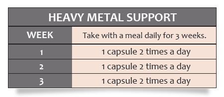 Dr. Clark Heavy Metal Cleanse - Heavy Metal Support schedule