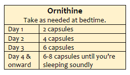 Dr. Clark Parasite Cleanse Ornithine use for sleep