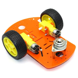 JSumo RoboMOD 2WD Mobile Robot Chassis Kit (Orange) - RobotShop USA - Arduino Robot Chassis