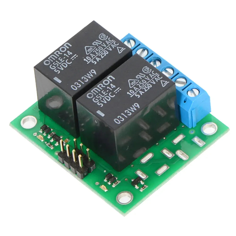 Pololu Basic 2-Channel SPDT Relay Carrier w/ 5VDC Relays (Partial Kit)