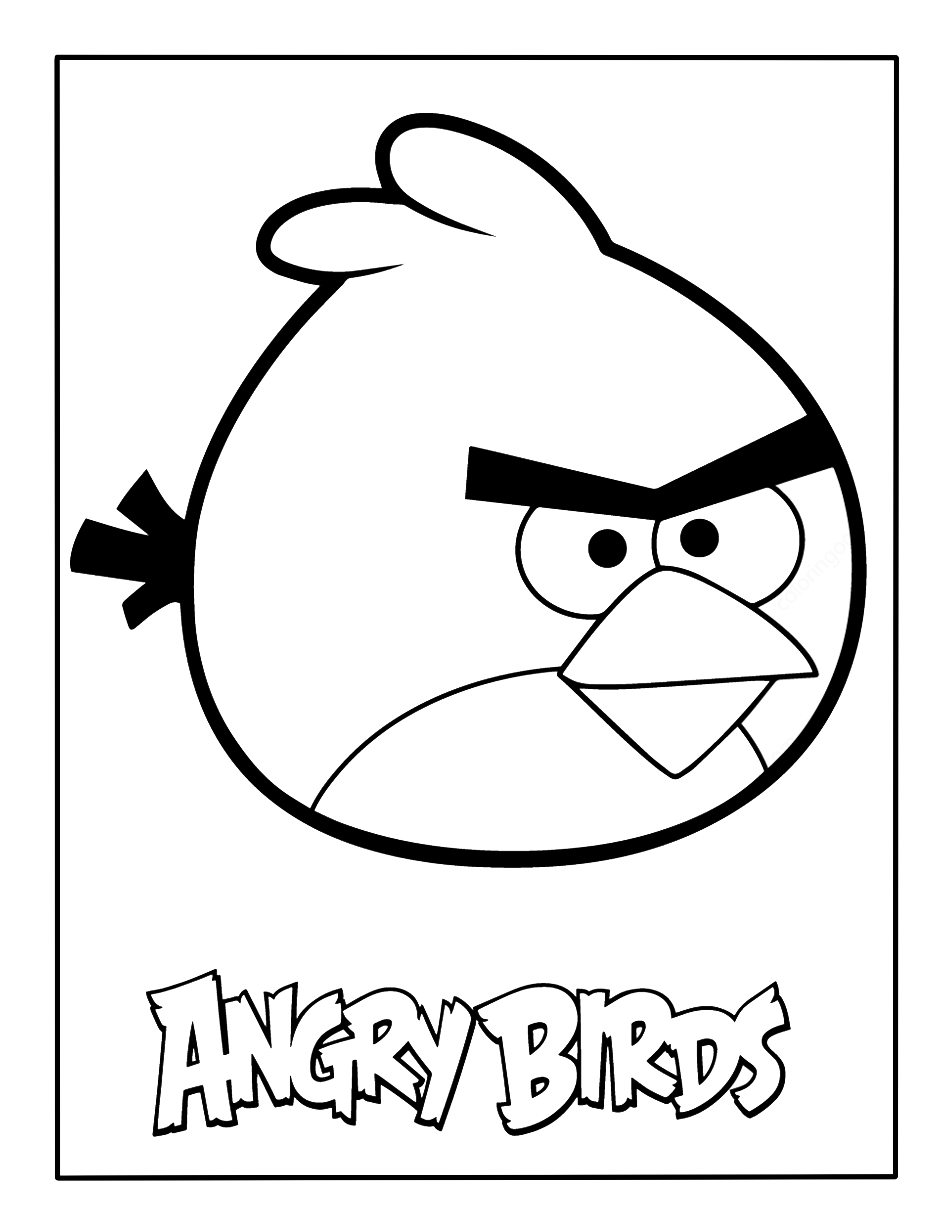 Angry Birds Coloring Page