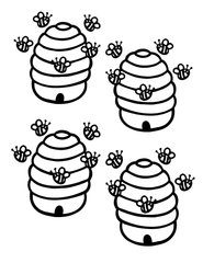 Bees Coloring Page