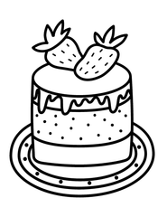 Cake Coloring Page