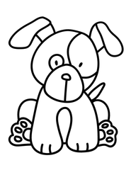 Cute Dog Coloring Page