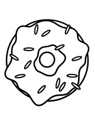 Donut Coloring Page