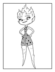Elemental Ember Coloring Page