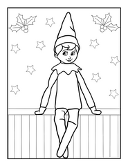 Elf on the Shelf Coloring Page