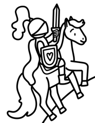 Knight Coloring Page