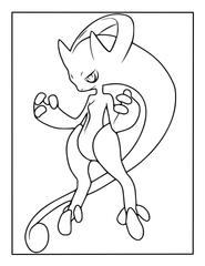 Mewtwo Coloring Page