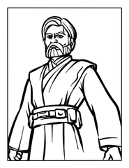 Obi-Wan Kenobi Coloring Page