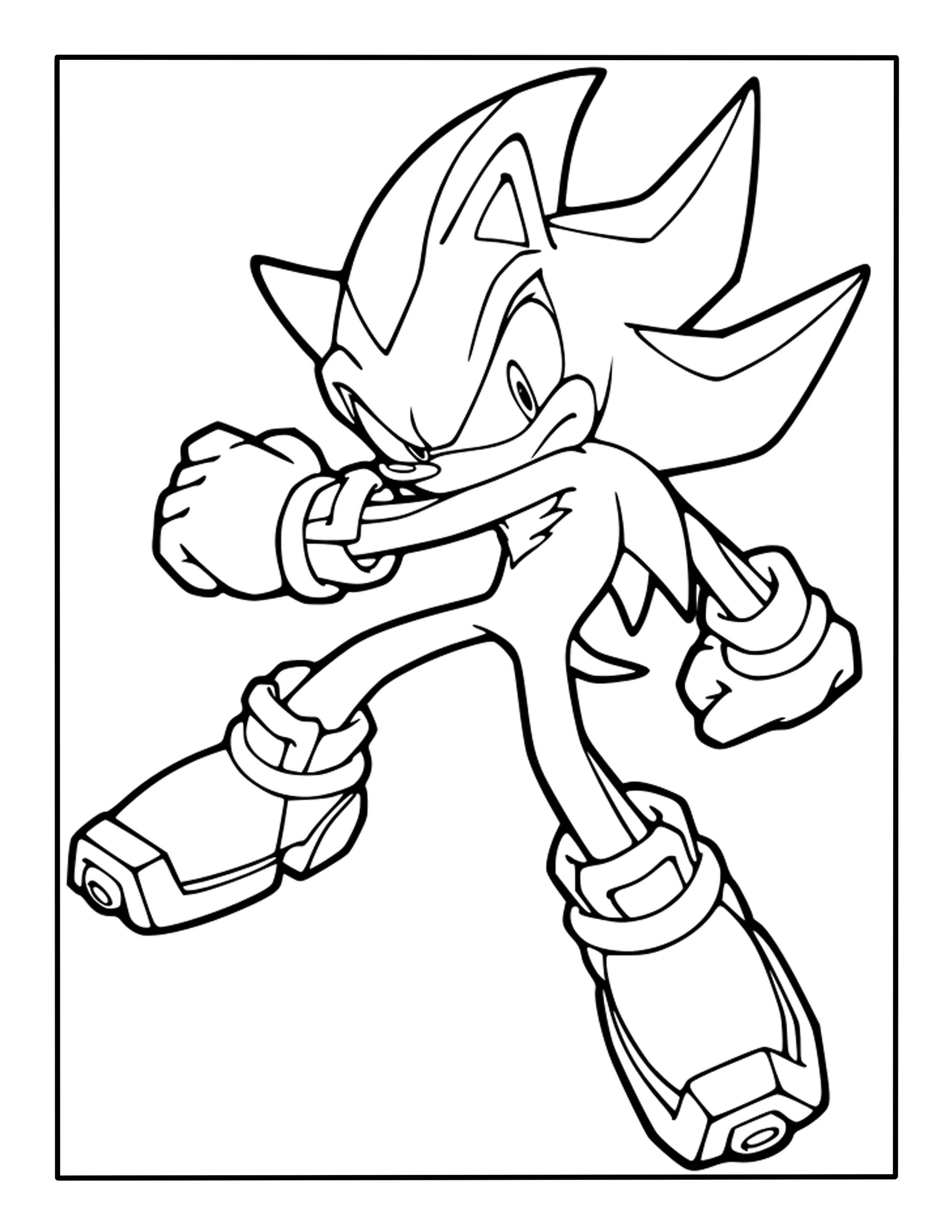 Shadow Sonic Coloring Pages