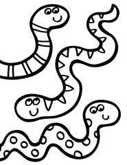 Snakes Coloring Page