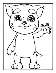 Talking Ginger Coloring Page