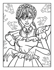 Wednesday Dance Coloring Page