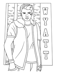 Zombies Wyatt Coloring Page