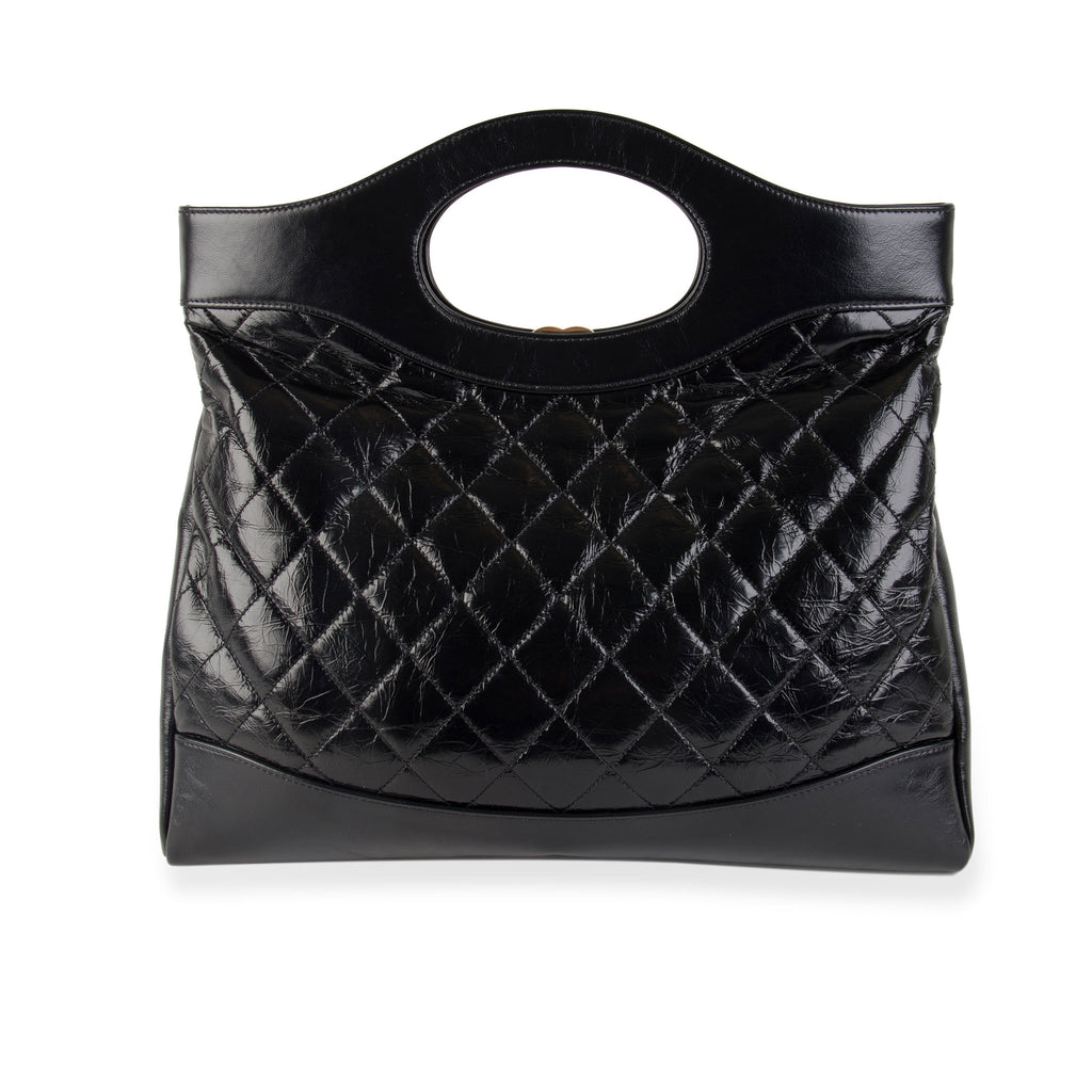 Chanel Purple/Black Denim Denimpression 31 Large Shopping Tote Bag