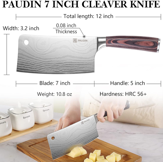 KD Meat Cleaver Professional Chinese Chef Knife Heavy Duty Bone Choppe –  Knife Depot Co.