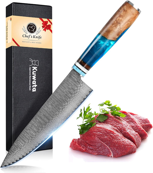 KD 8-Inch Chef's Knife: Precision Cutting with Black Pakkawood Handle –  Knife Depot Co.