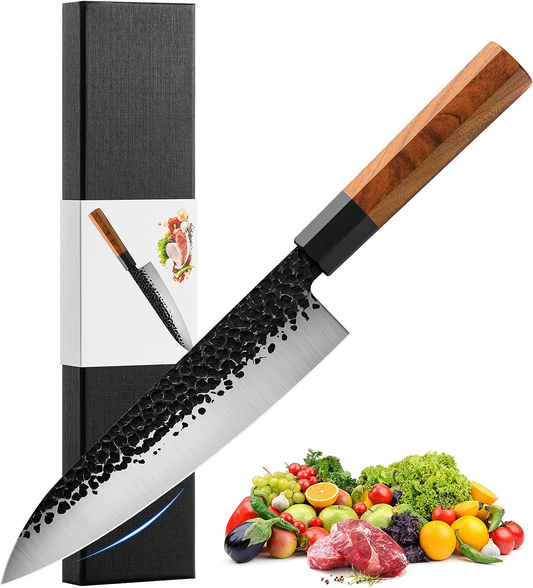 KD 8-Inch Chef's Knife: Precision Cutting with Black Pakkawood Handle –  Knife Depot Co.