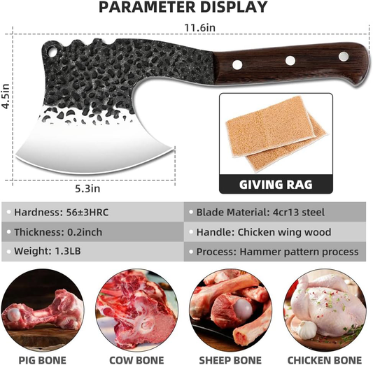 KD Meat Cleaver Professional Chinese Chef Knife Heavy Duty Bone Choppe –  Knife Depot Co.