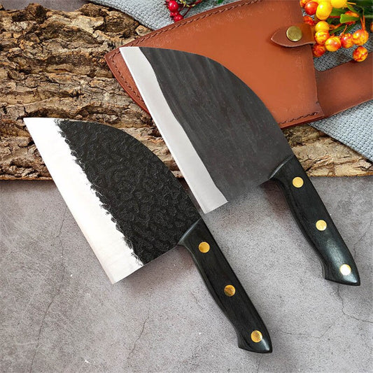 KD Forged Kitchen Knife Cooking Cleaver Slaughtered Fish Knives Set Ca in  2023