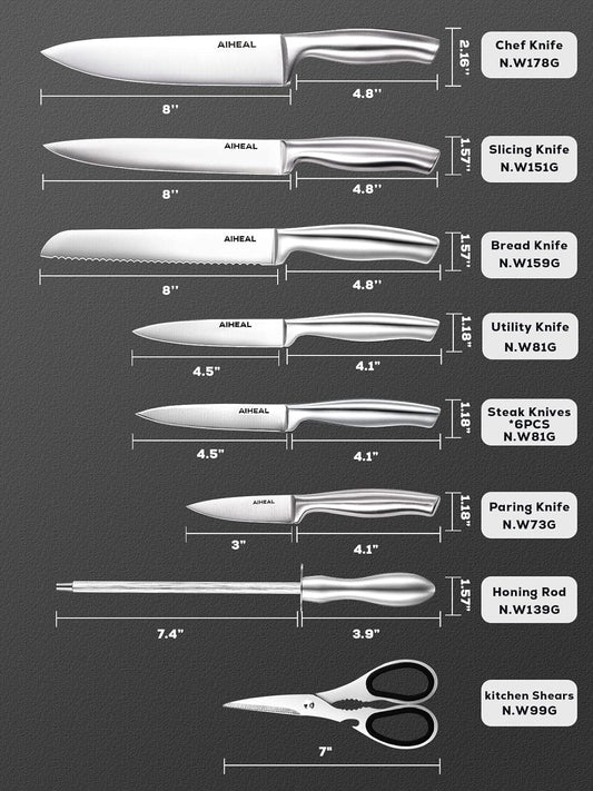 8 Pcs Professional Chef knife Set – Scope Kitchen